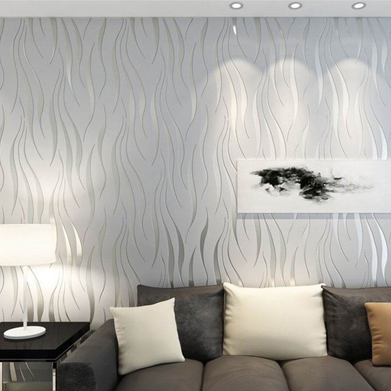 2022 Modern Striped Non woven Wallpaper Home Decor Background Paper Rolls