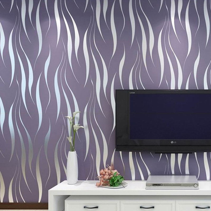 2022 Modern Striped Non woven Wallpaper Home Decor Background Paper Rolls