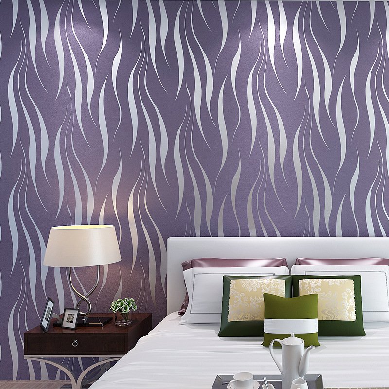 2022 Modern Striped Non woven Wallpaper Home Decor Background Paper Rolls