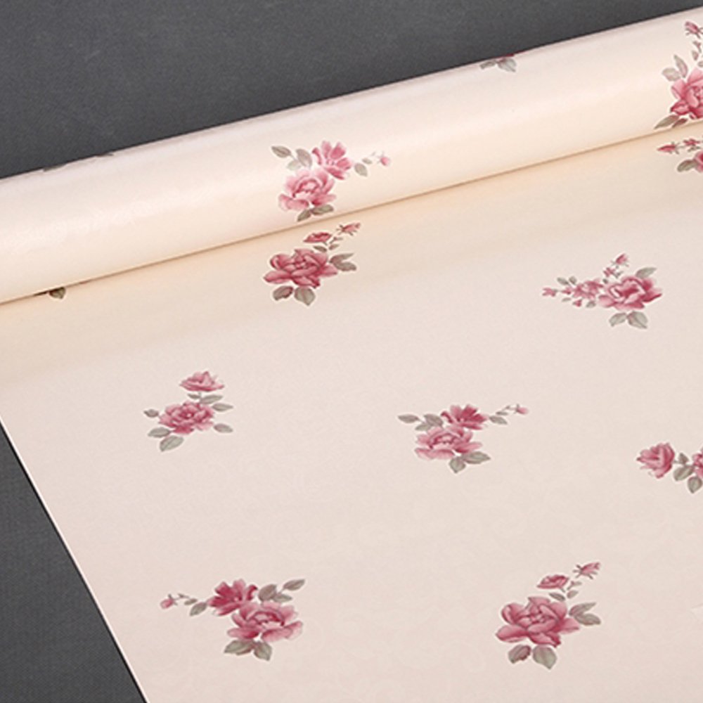 Korea PVC Vinyl Wall Murals Pink Wallpapers For Bedrooms Home Decoration Self Adhesive Wallpaper