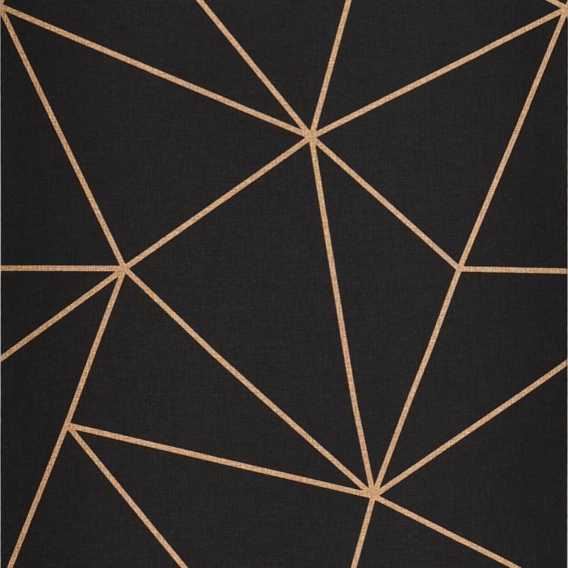 Modern Self-adhesive Black and gold stripes Pattern Waterproof Wallpaper for home and hotel wall decor