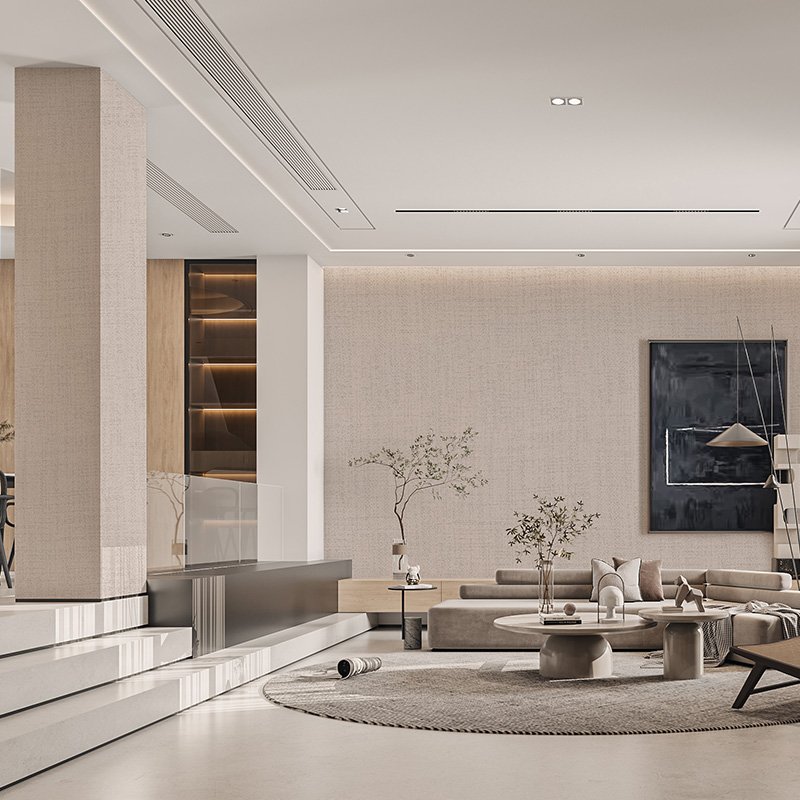Modern Hotel Room Home Decoration Wall Paper Rolls Fabric Backed Vinyl Natural Thick Wall Cloth Grass Cloth Wallpaper