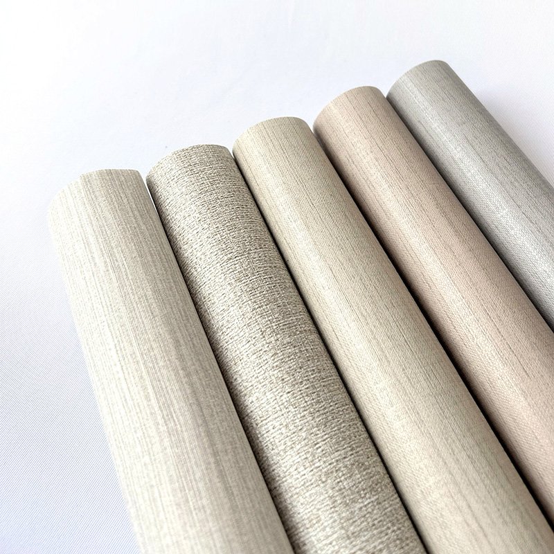 Modern Hotel Room Home Decoration Wall Paper Rolls Fabric Backed Vinyl Natural Thick Wall Cloth Grass Cloth Wallpaper