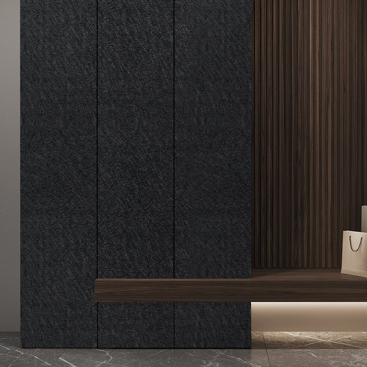 Self adhesive, easy to clean, waterproof, retro black silk cloth background decorative wallpaper, home wallpaper