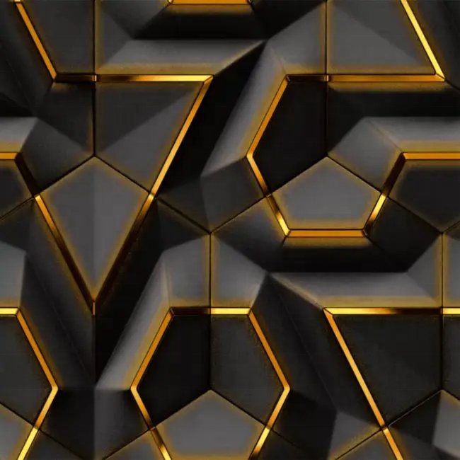 Factory hot selling wallpaper 3d geometric wallpaper metallic wallpaper with golden