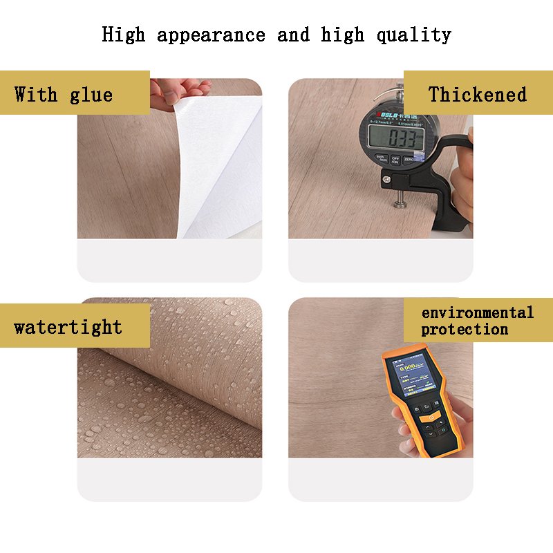 wood grain stickers self-adhesive wallpaper wooden door stickers old furniture renovation wallpapers waterproof moisture-proof