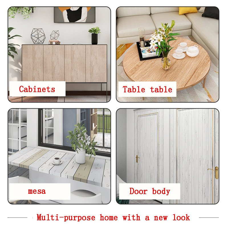wood grain stickers self-adhesive wallpaper wooden door stickers old furniture renovation wallpapers waterproof moisture-proof