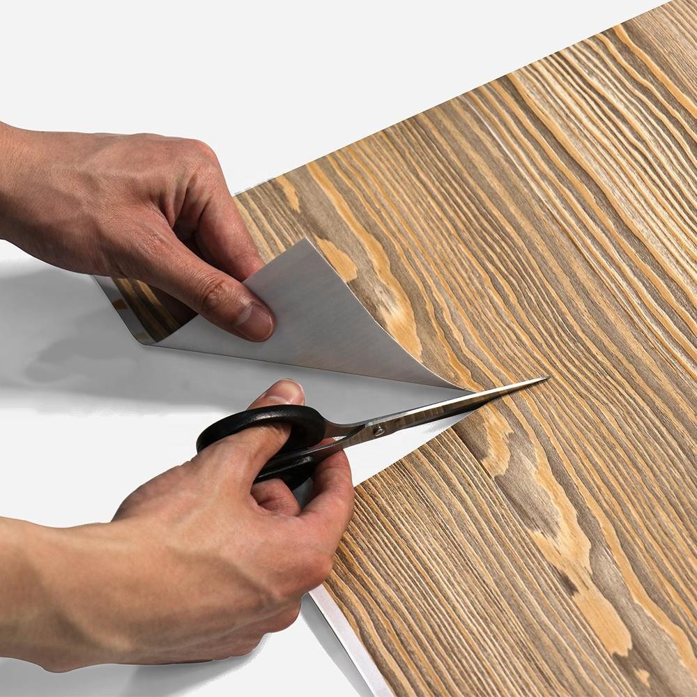 PVC Membrane Foil Furniture Vinyl Wrap Wallpaper For Cabinets