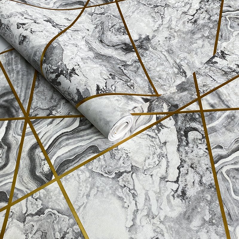 Simple and luxurious classic grid background wallpaper bedroom living room sofa wall decoration waterproof wallpaper