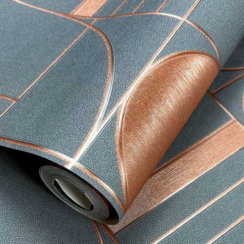 Nordic Geometric Pattern Wallpapers, Waterproof PVC Wallpaper Roll for Living Room, TV Background, Creative Mural