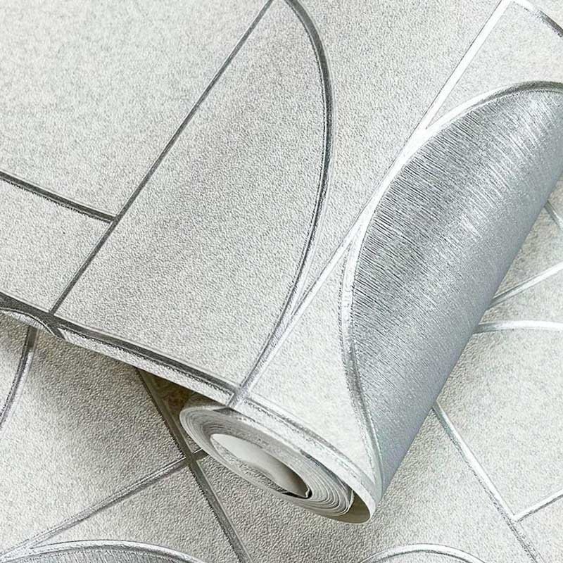 Nordic Geometric Pattern Wallpapers, Waterproof PVC Wallpaper Roll for Living Room, TV Background, Creative Mural