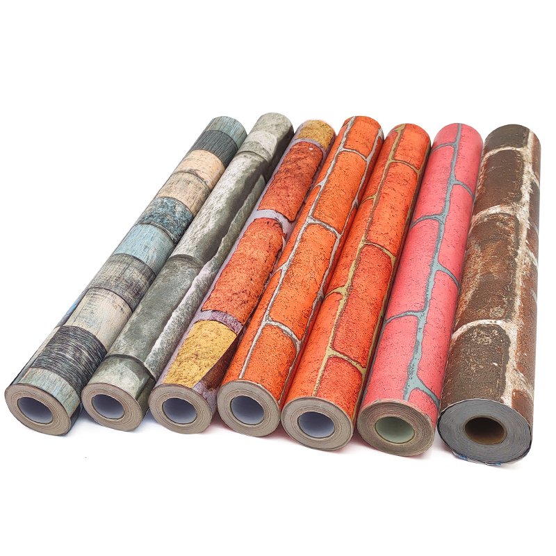peel and stick brick print wallpaper self adhesive for living room