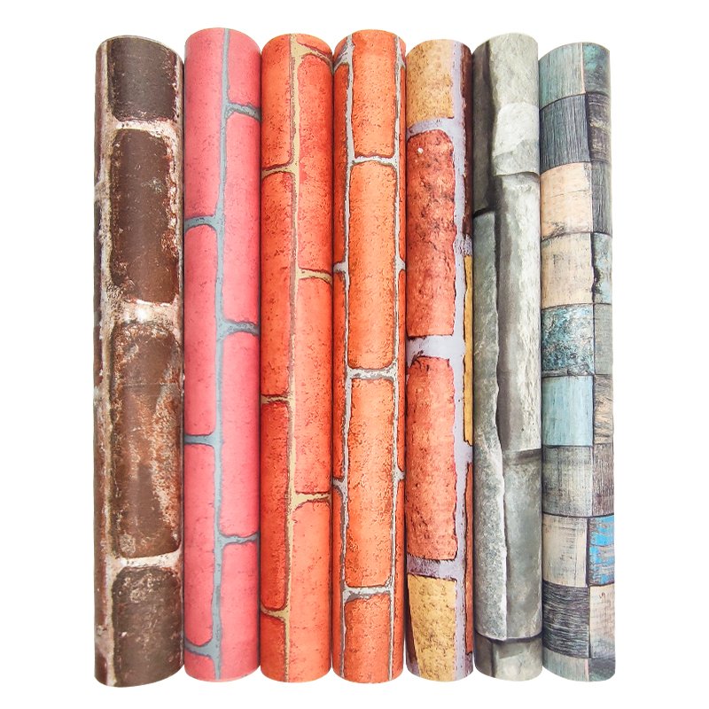 peel and stick brick print wallpaper self adhesive for living room