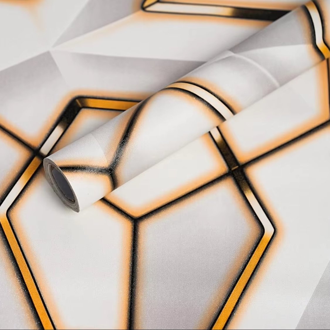 UDK Factory Price Wholesale PVC Geometric Peel & Stick 3D Wallpaper Self Adhesive contact paper for Home Decoration