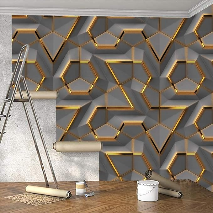 UDK Peel and Stick Wallpaper Modern Geometric Wallpaper in Self-Adhesive Removable Wallpaper for Home Decoration