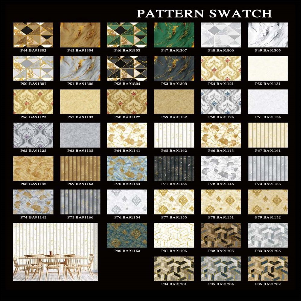 luxury 3d vinyl pvc flower european style wall paper for home European metal emboss wall paper