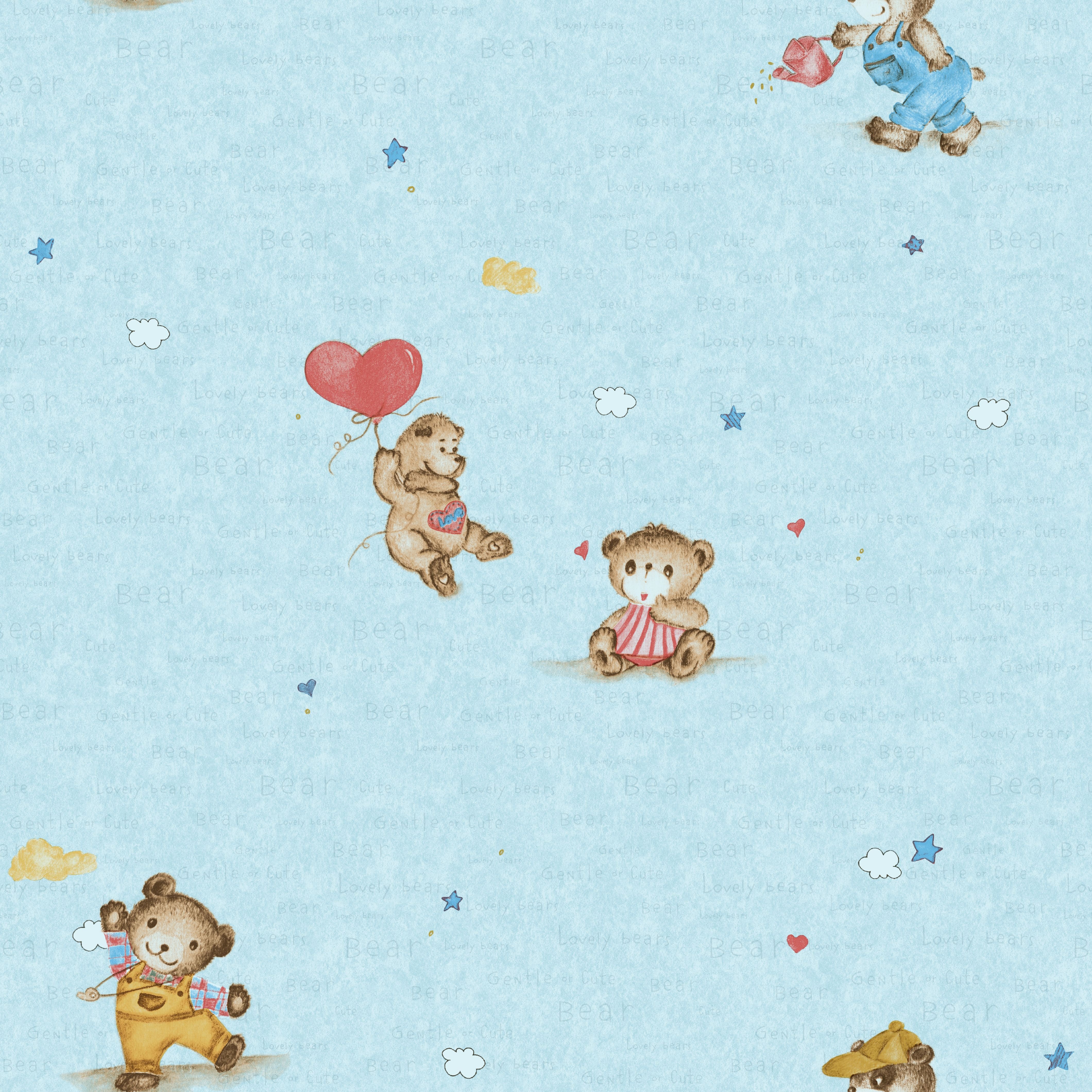 cartoon wallpaper cute pink brown bear wallpaper rolls for Kids girl baby bedroom