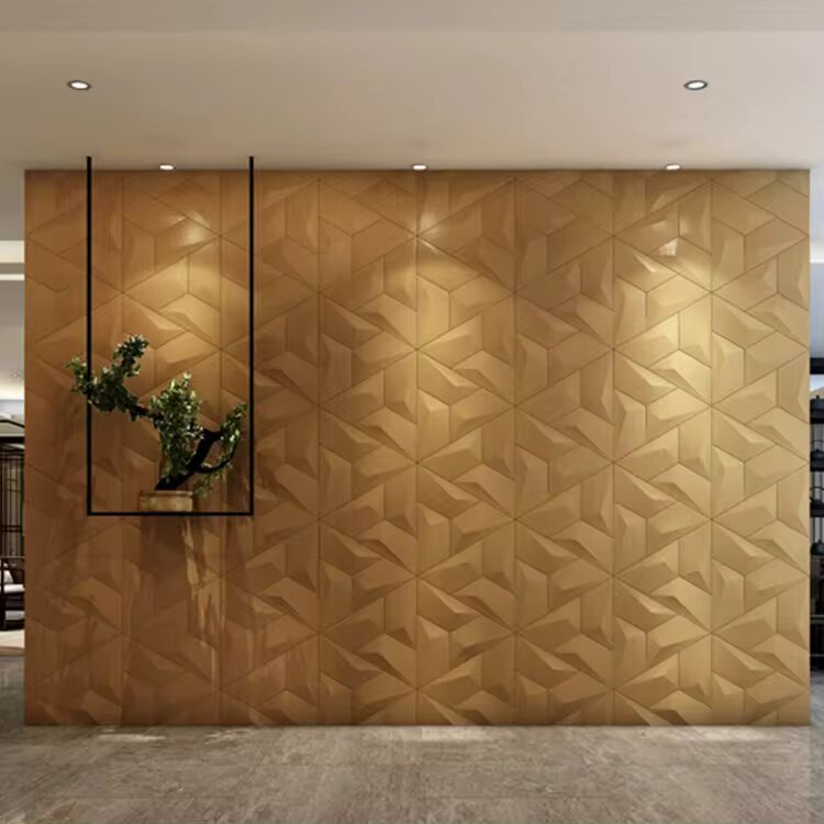 Factory Price Synthetic Leather 3d Embossed Wallpaper Home Decor Modern 3d Wallpaper 3D decor wall mosaic wall panel