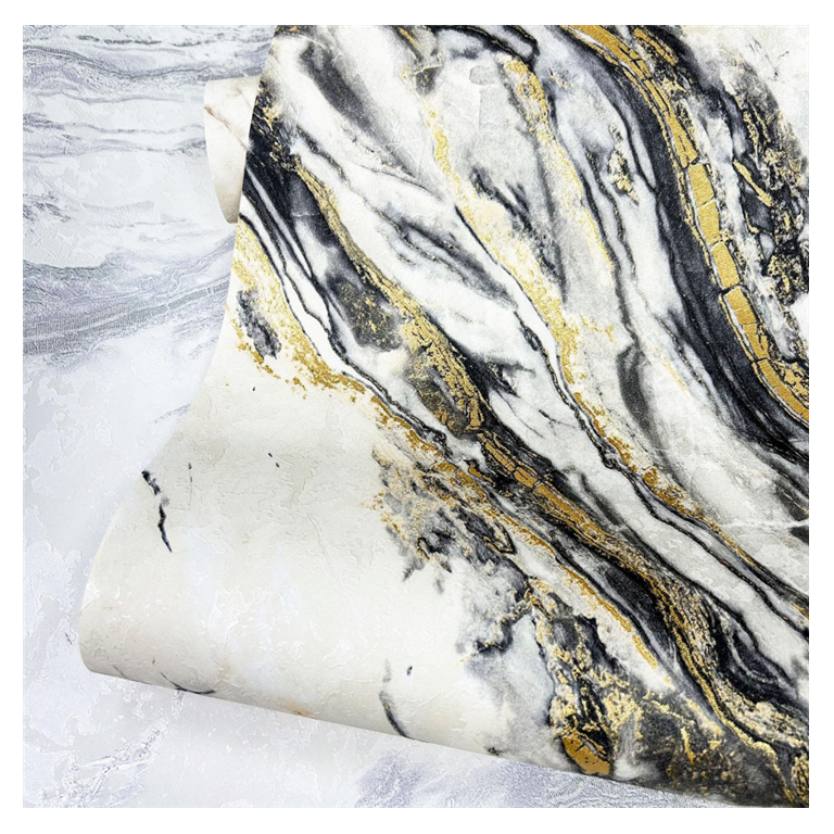 Professional Wallpaper Factory Manufacturing PVC Gold Decorative Marble Design Wall Paper Wholesale High Quality Wallpapers
