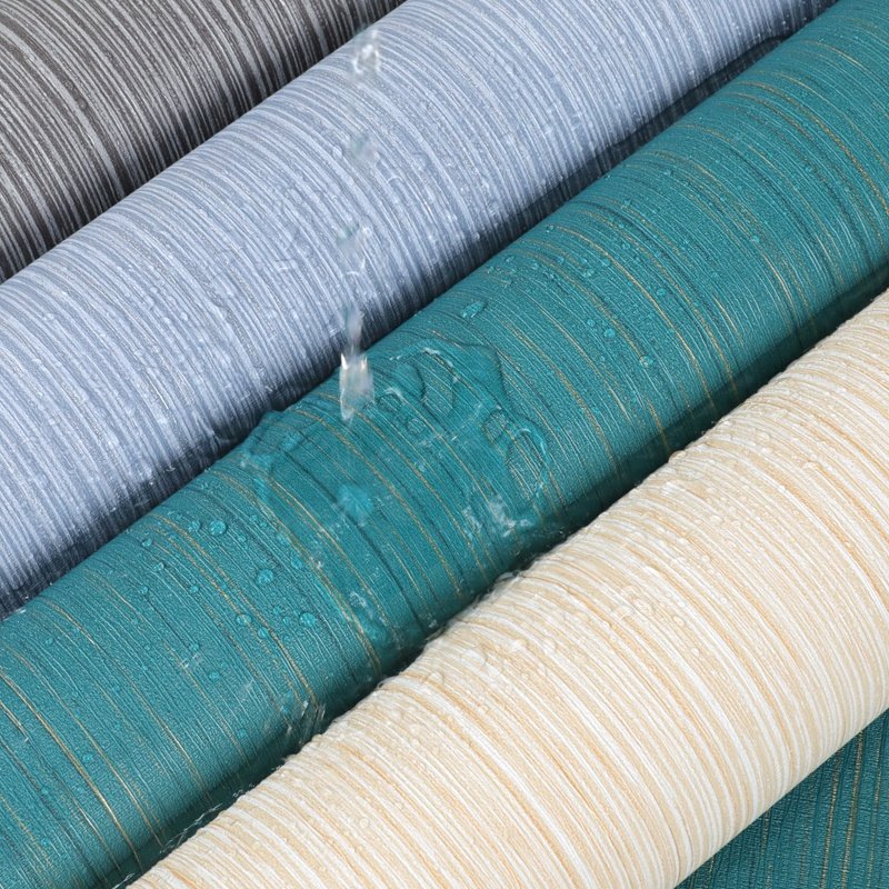 aesthetic Green brushed Texture Self Adhesive Embossed Wallpaper