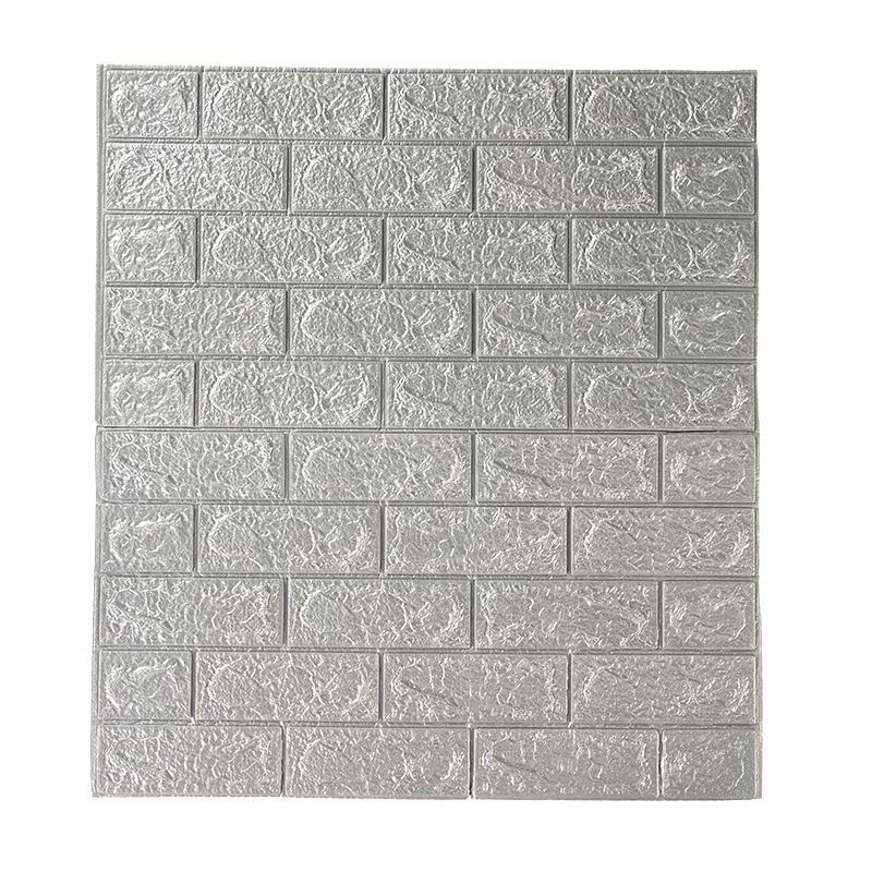2024 Best Price DIY Self-adhesive XPE Wall Sticker 3D White Color Brick Design Foam Wall Paper For Indoor Decoration