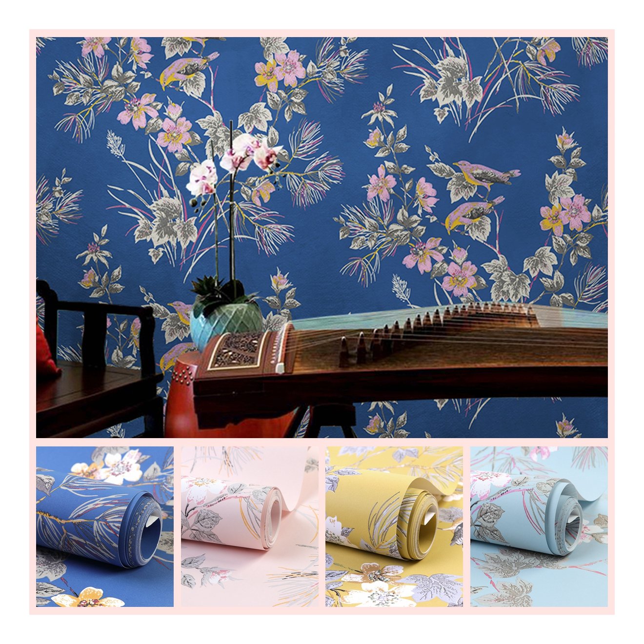Natural designs Wallpaper Home Decoration TV Background PVC 3D wallpaper rolls