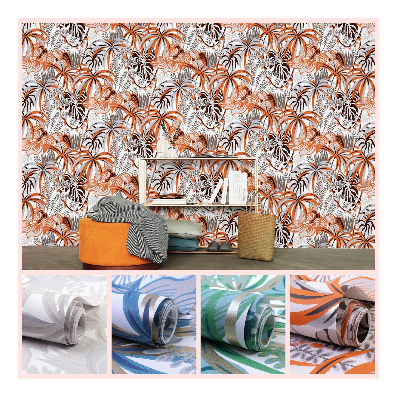 Natural designs Wallpaper Home Decoration TV Background PVC 3D wallpaper rolls
