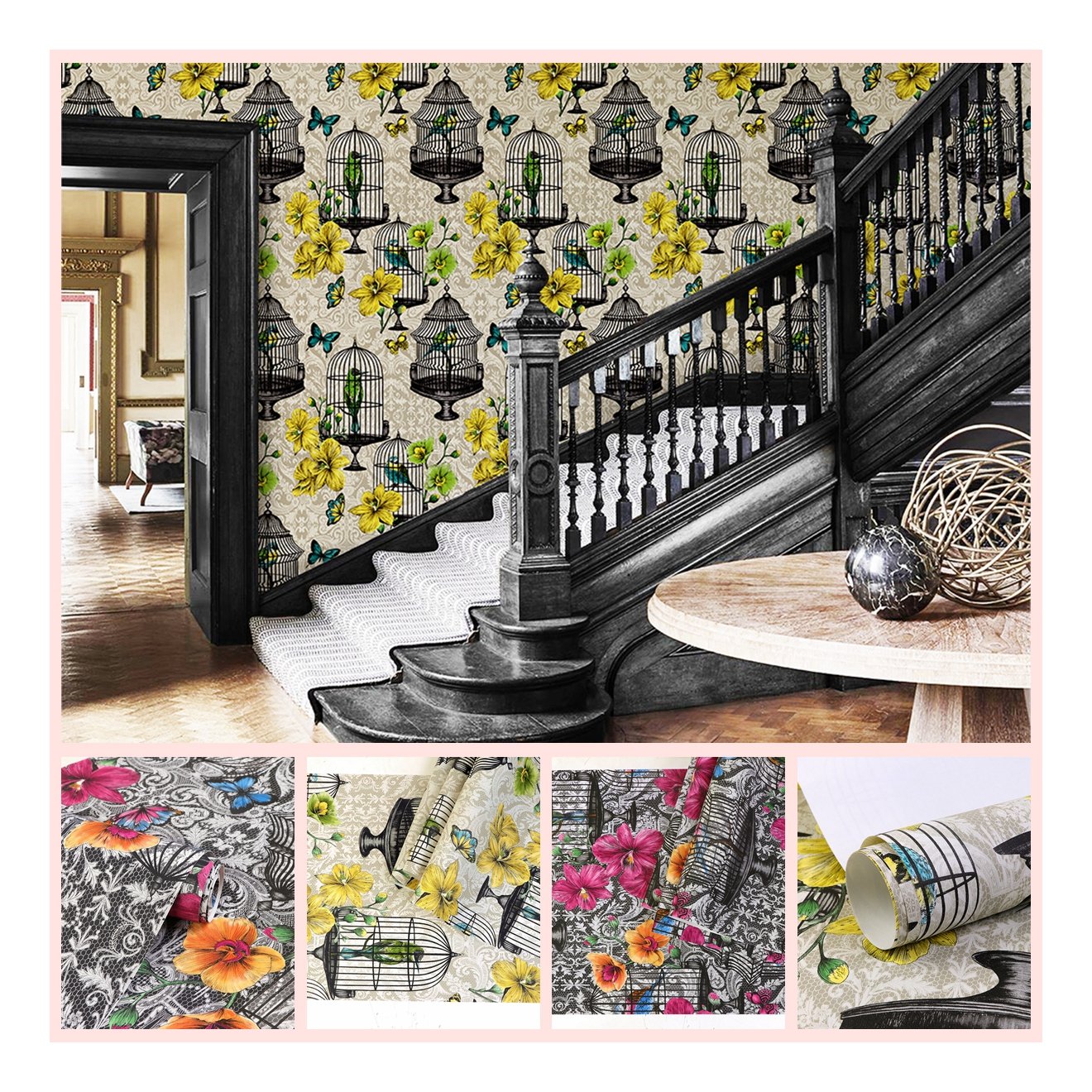 Natural designs Wallpaper Home Decoration TV Background PVC 3D wallpaper rolls