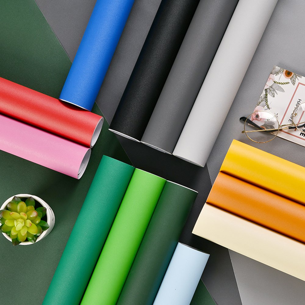 Self-adhesive Colorful Waterproof Matte Texture Wallpaper for Home Refurbishing Various Colors