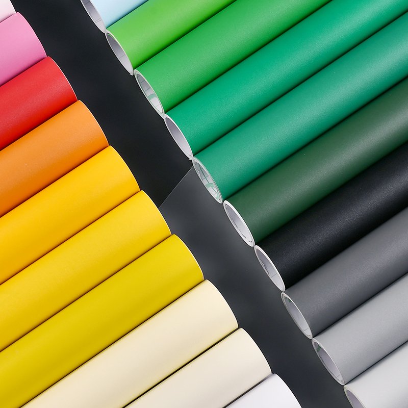 Self-adhesive Colorful Waterproof Matte Texture Wallpaper for Home Refurbishing Various Colors