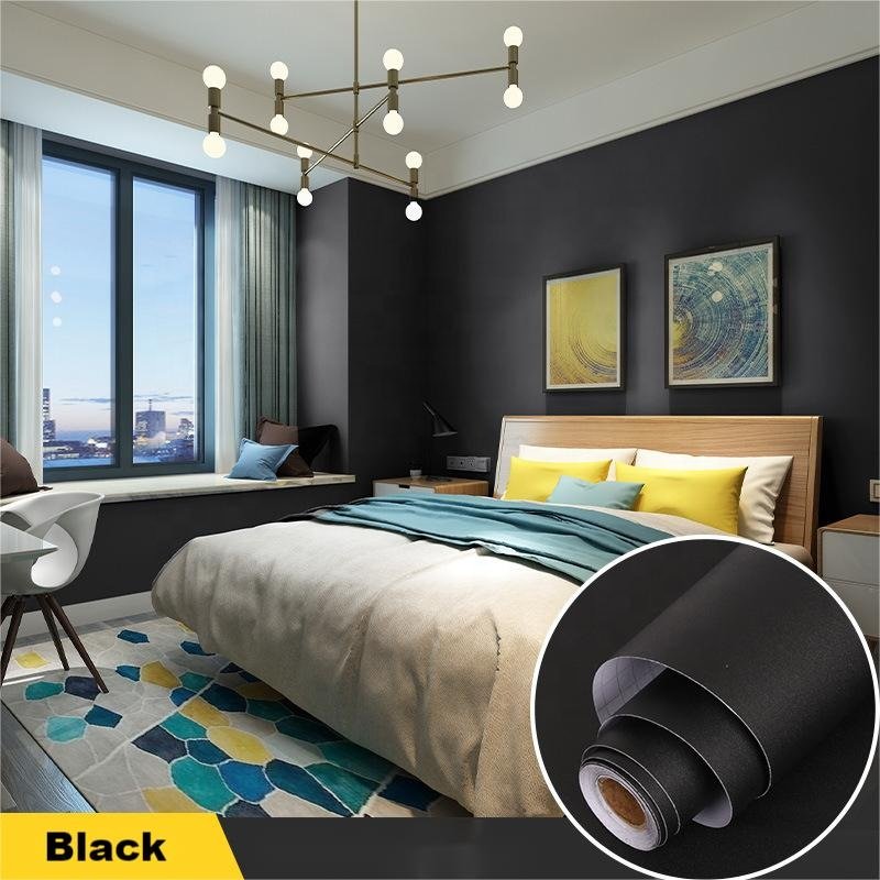 High quality waterproof and moisture-proof solid color self-adhesive wallpaper Wall decoration solid color background wallpaper