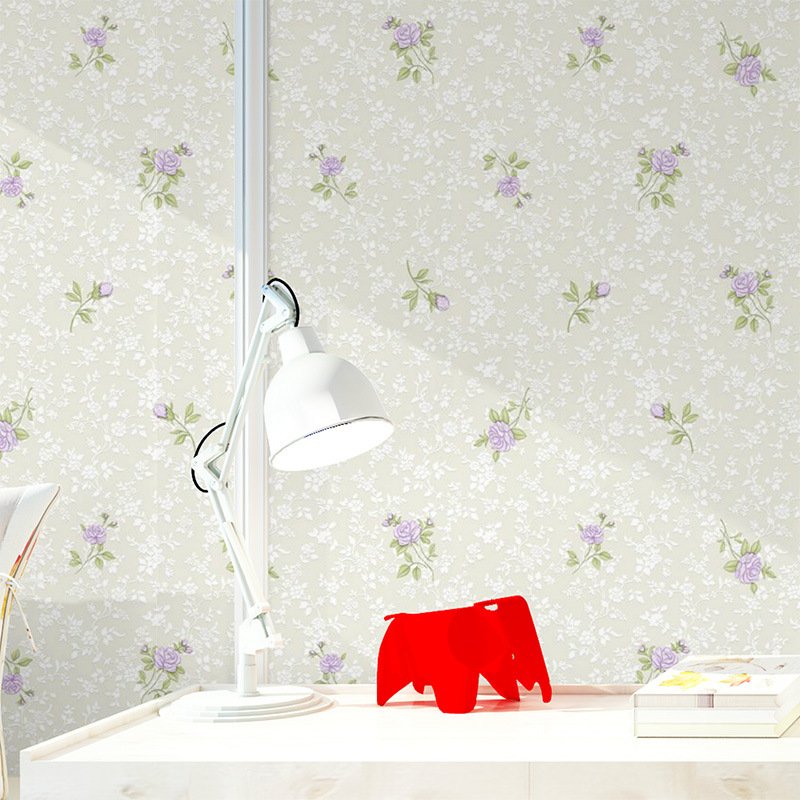 Hot Non woven wallpaper Fresh small floral countryside Warm and romantic girl room Wedding room Bedroom living room wallpaper