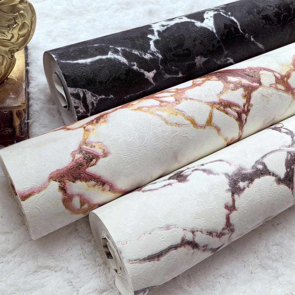 3d Stone marble Waterproof Artificial art Brick PVC Self-Adhesive Peel and stick marble stone wall panel sheet wallpaper