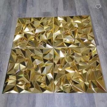 Factory PVC 3D board decorative board 3D wall three-dimensional concave wall plate living room bedroom headboard Gilt wallpaper