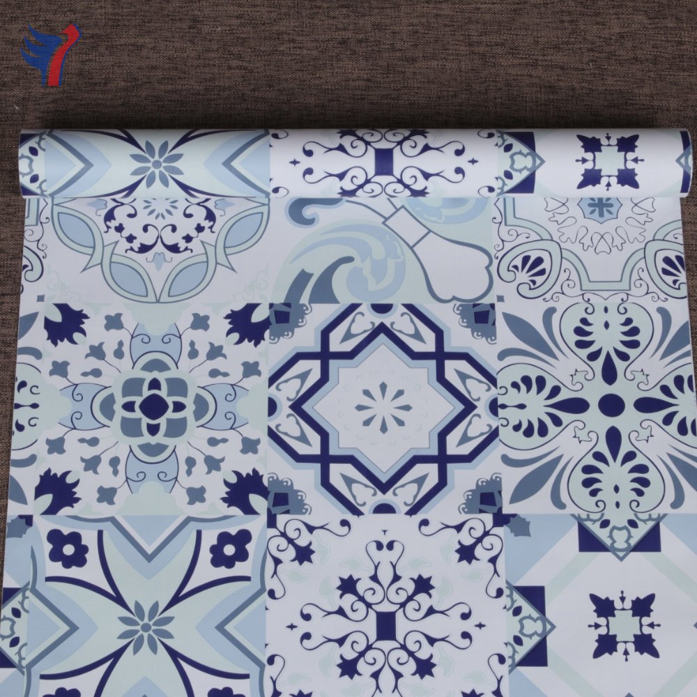 Jinyi H1231 Chine Supply Ceramic Look Vinyl Printed Waterproof Modern Wall Paper Rolls Funiture Wallpaper