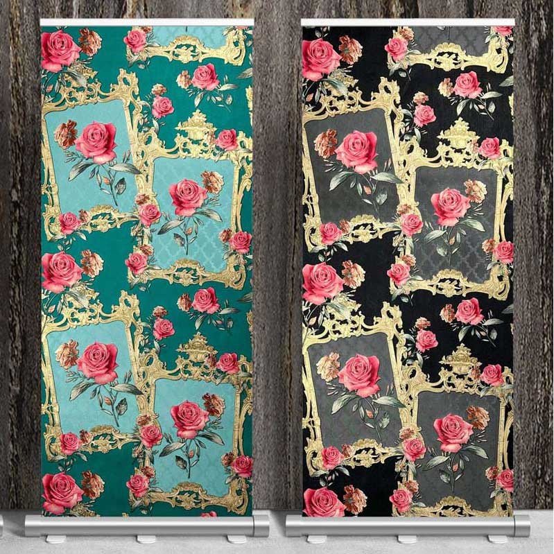 High Quality Black Flower Wallpaper Embossed Floral Contact Paper Waterproof Black Black Flower Vinyl Roll Wallpaper