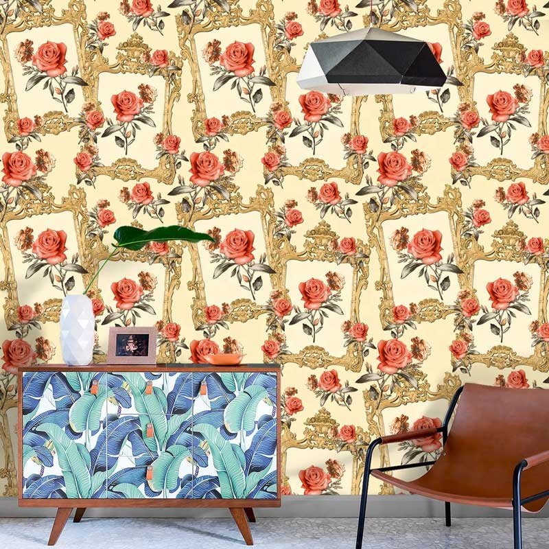 High Quality Black Flower Wallpaper Embossed Floral Contact Paper Waterproof Black Black Flower Vinyl Roll Wallpaper