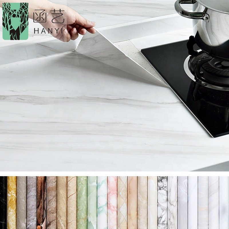 5M Modern Pvc Marble Waterproof Vinyl Self Adhesive Wallpaper Roll Wall Sticker Contact Paper