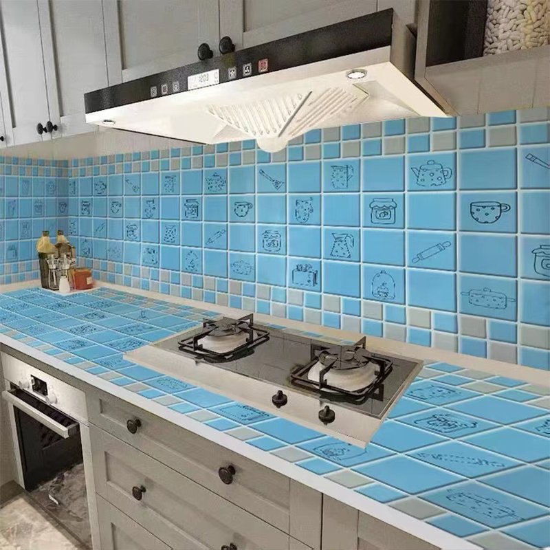 Gold/silver Anti-oil foil Removable Kitchen Oil and Fire Proof Stickers Self-adhesive film