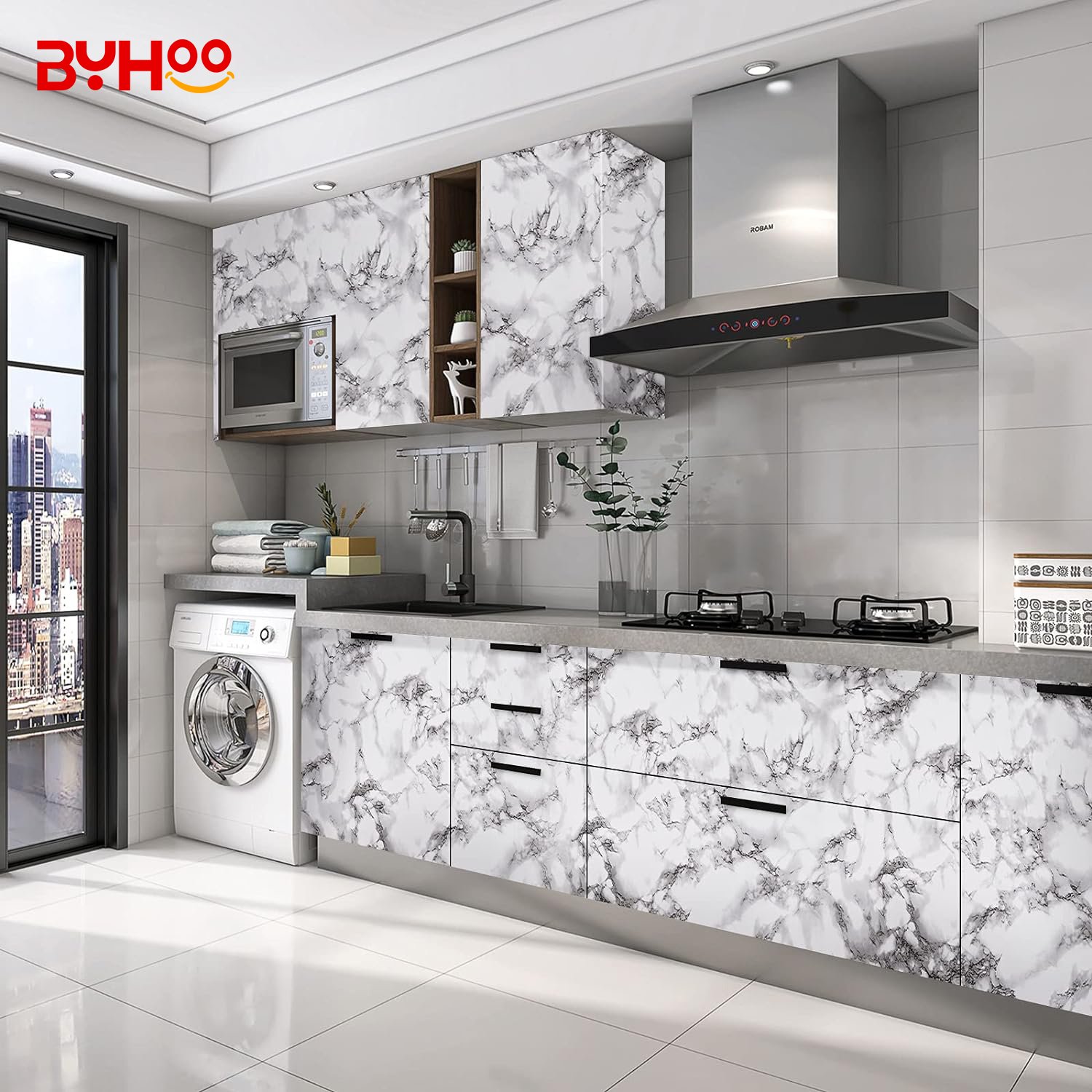 Hotsale Modern Marble Wallpaper Self-Adhesive Peel Stick Stone Stickers Kitchen Bathroom Waterproof Background