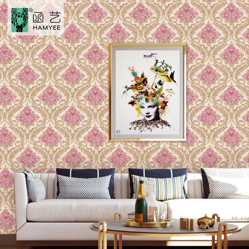Waterproof floral self adhesive peel and stick 3d wallpaper flower pattern home decoration