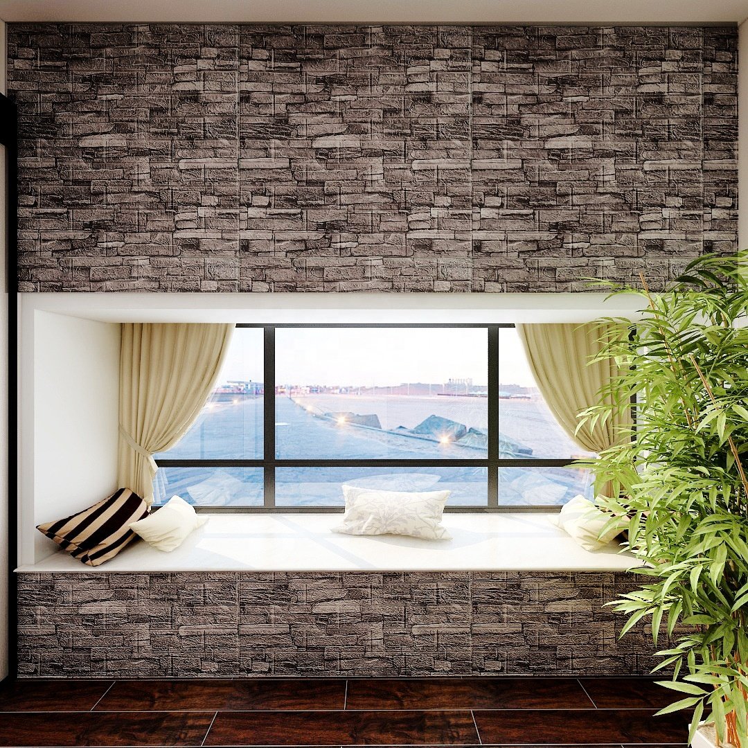 Highly recommend best quality 3d red brick wallpaper home decoration wall paper rolls 3d modern wallpaper