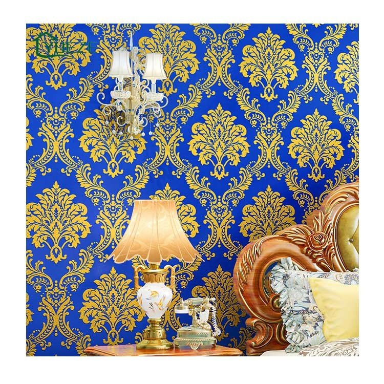 High Quality Suede Wallpaper Modern 3D Gray Damask Non Woven Wallpaper Living Room Tv Background Wall Wallpaper