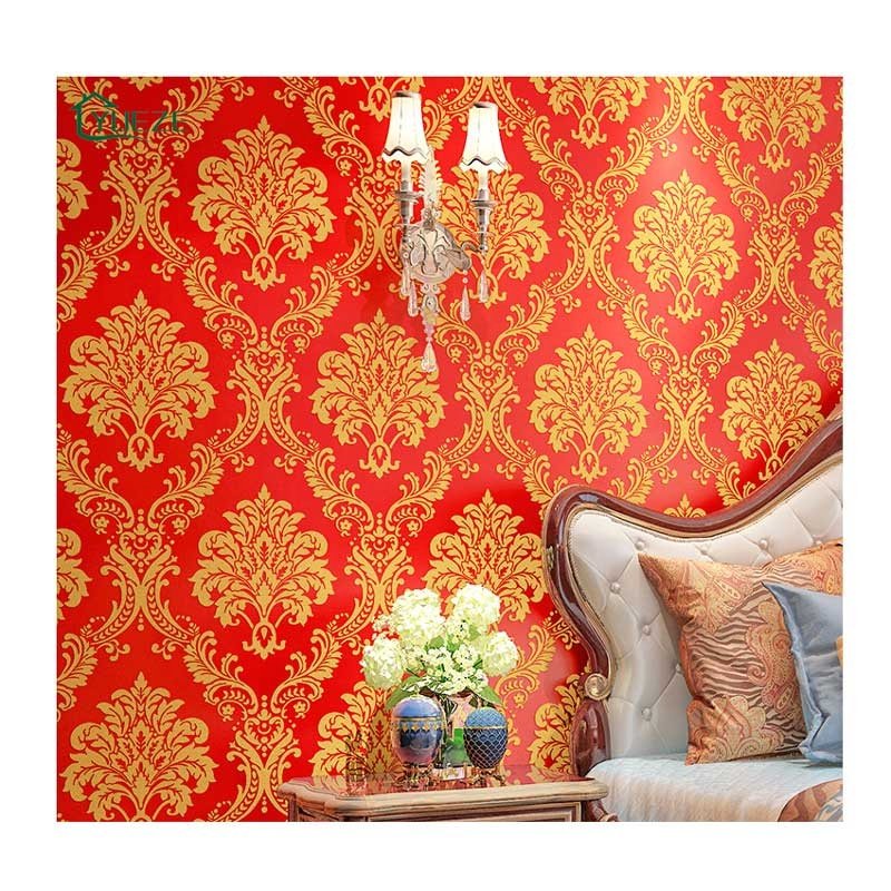 High Quality Suede Wallpaper Modern 3D Gray Damask Non Woven Wallpaper Living Room Tv Background Wall Wallpaper