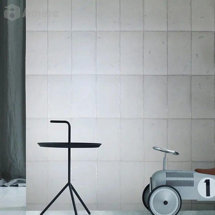 Free Sample Handmade Natural Material Paper Fibre Wallpaper For Interior Wall Covering Paper Roll