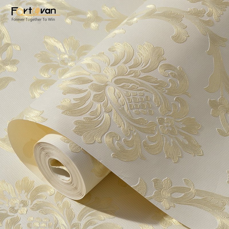 Glory deep embossed latest cheap wallpaper