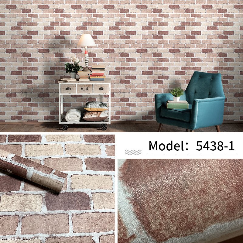 Deco Office Hall Vinyl Peel & Stick Red 3D Soft Brick Look Adhesive Wall Paper Rolls