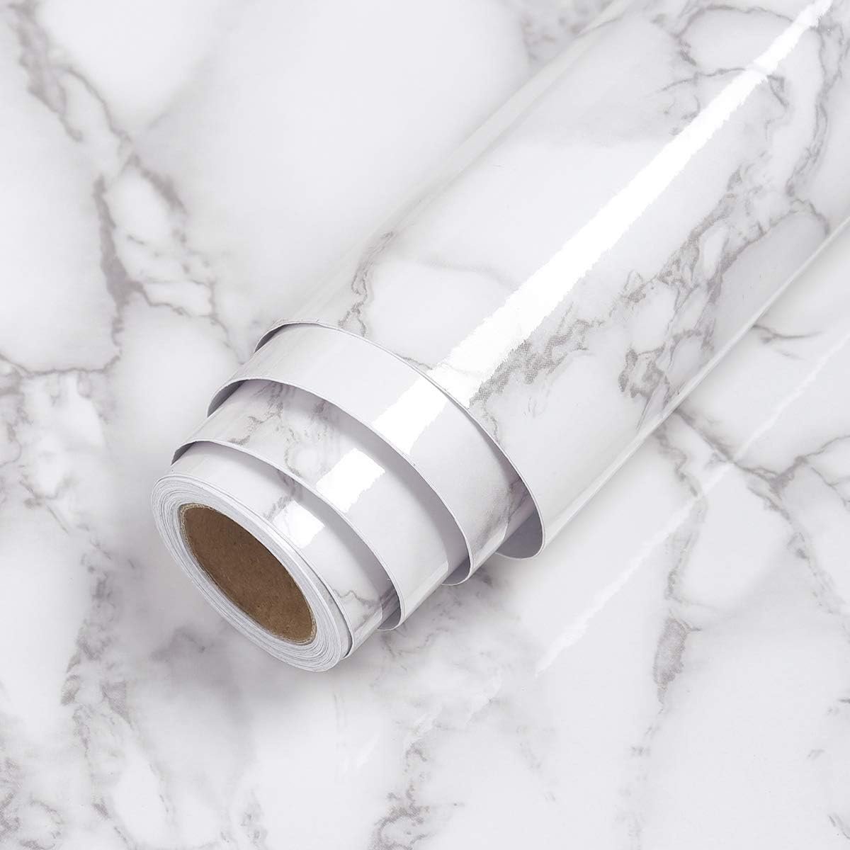 Waterproof Self-Adhesive Marble Wallpaper Roll 10m 60cm Easy Indoor Installation Wall Decor Heat Insulation Moisture-Proof