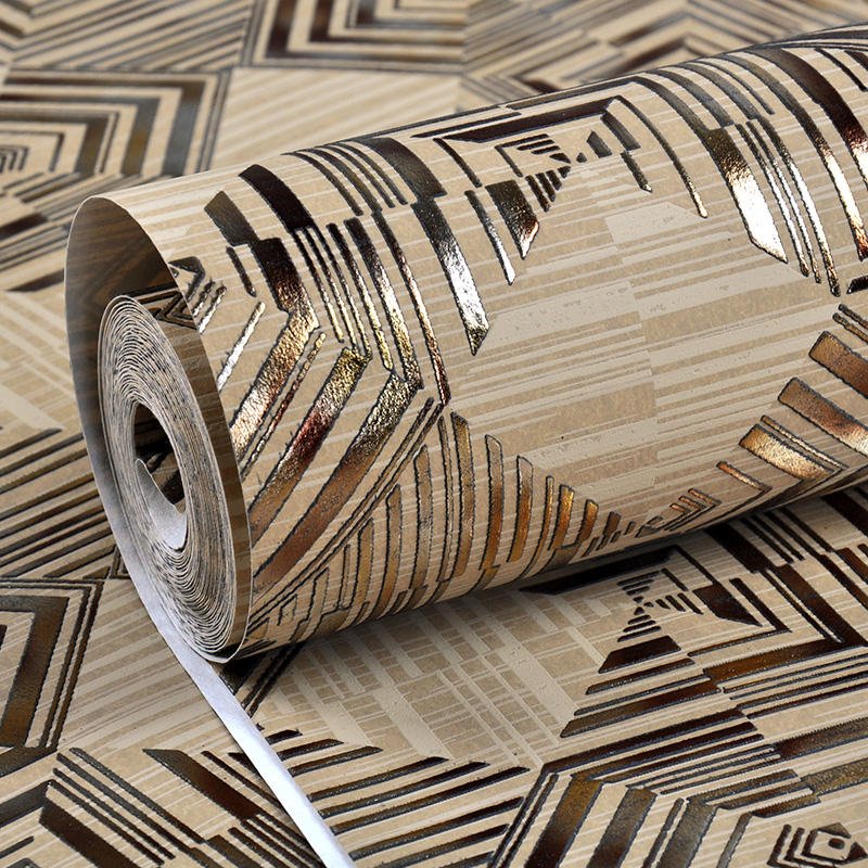 new Chinese three-dimensional relief pvc Nordic French retro geometric background wallpaper