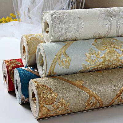 new Chinese three-dimensional relief pvc Nordic French retro geometric background wallpaper